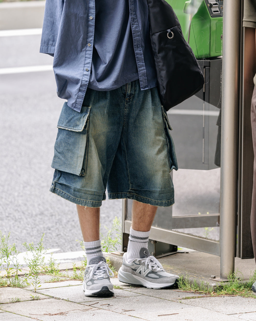 CLESSTE / Vintage Dyed Selvedge Denim City Military Half Pants (Vintage Indigo)