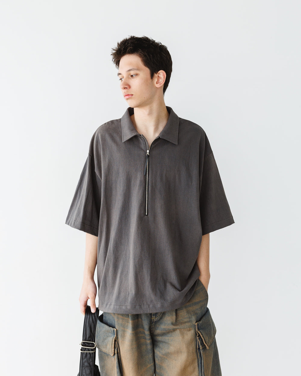 CLESSTE / City S/S Half Zip Shirt