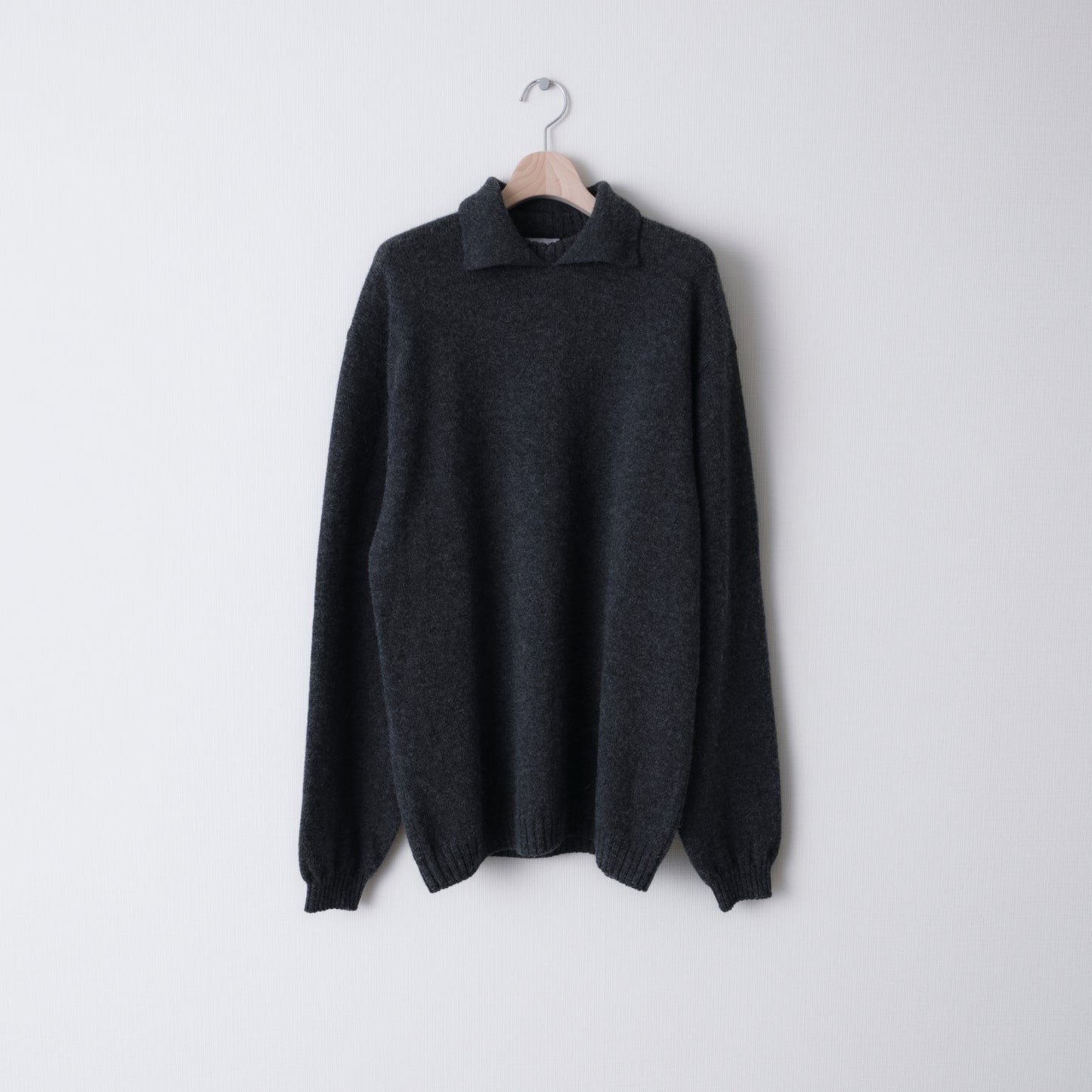 BLANC YM / Alpaca Polo Collar Knit Shirt