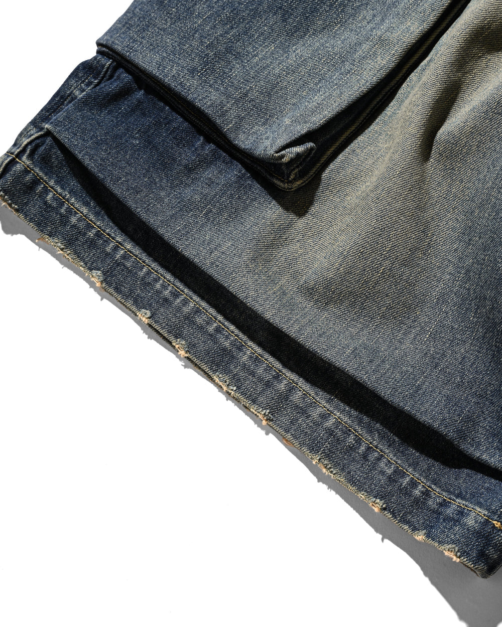 CLESSTE / Vintage Dyed Selvedge Denim City Military Half Pants (Vintage Indigo)