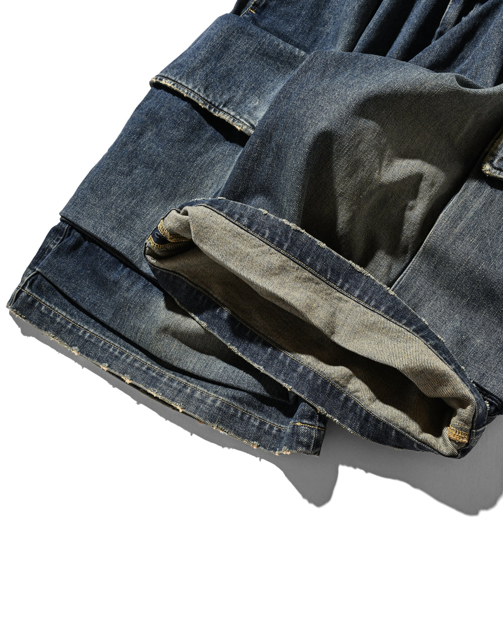 CLESSTE / Vintage Dyed Selvedge Denim City Military Half Pants (Vintage Indigo)