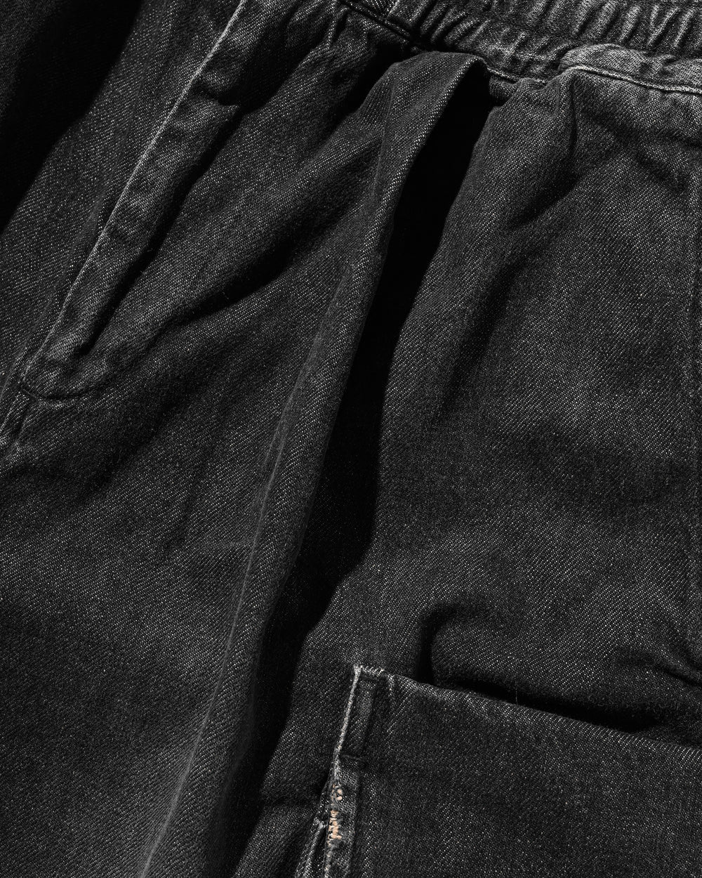 CLESSTE / Vintage Dyed Selvedge Denim City Military Half Pants (Vintage Black)