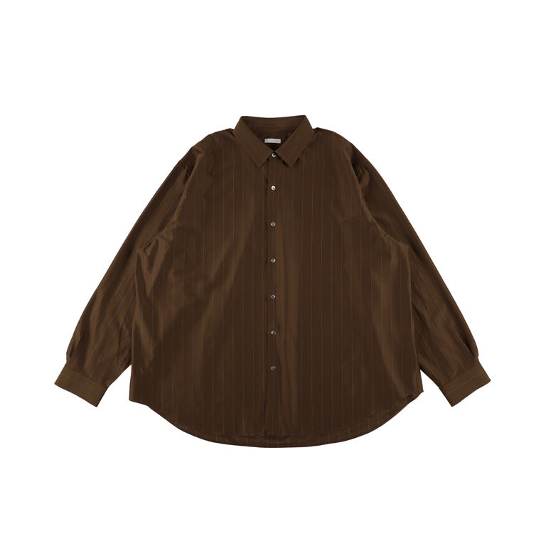 KANEMASA PHIL / 46G Atmosphere Stripe Shirt (Brown Blue)