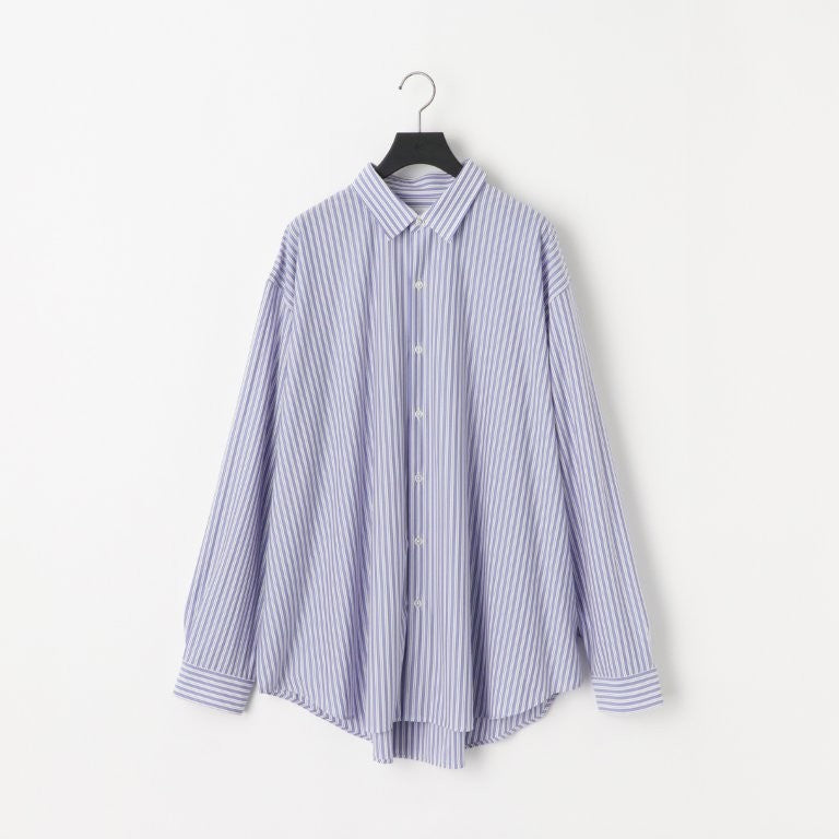 KANEMASA PHIL / 46G Atmosphere Stripe Shirt (Sax Black)