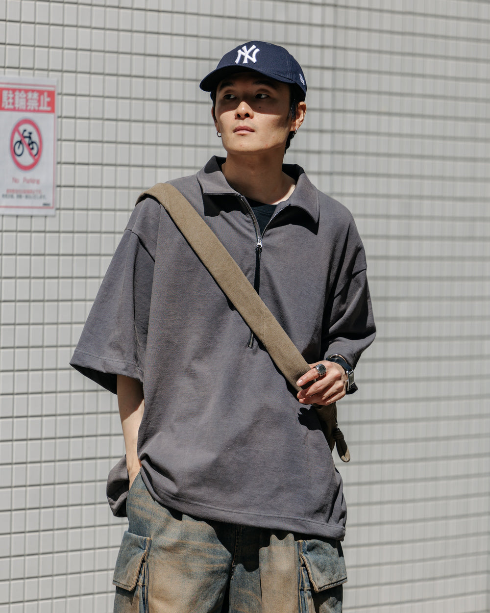 CLESSTE / City S/S Half Zip Shirt