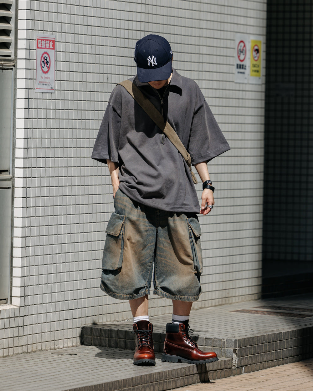 CLESSTE / City S/S Half Zip Shirt