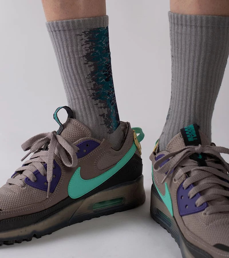 Gradient Cyan - LANDING Midcalf socks