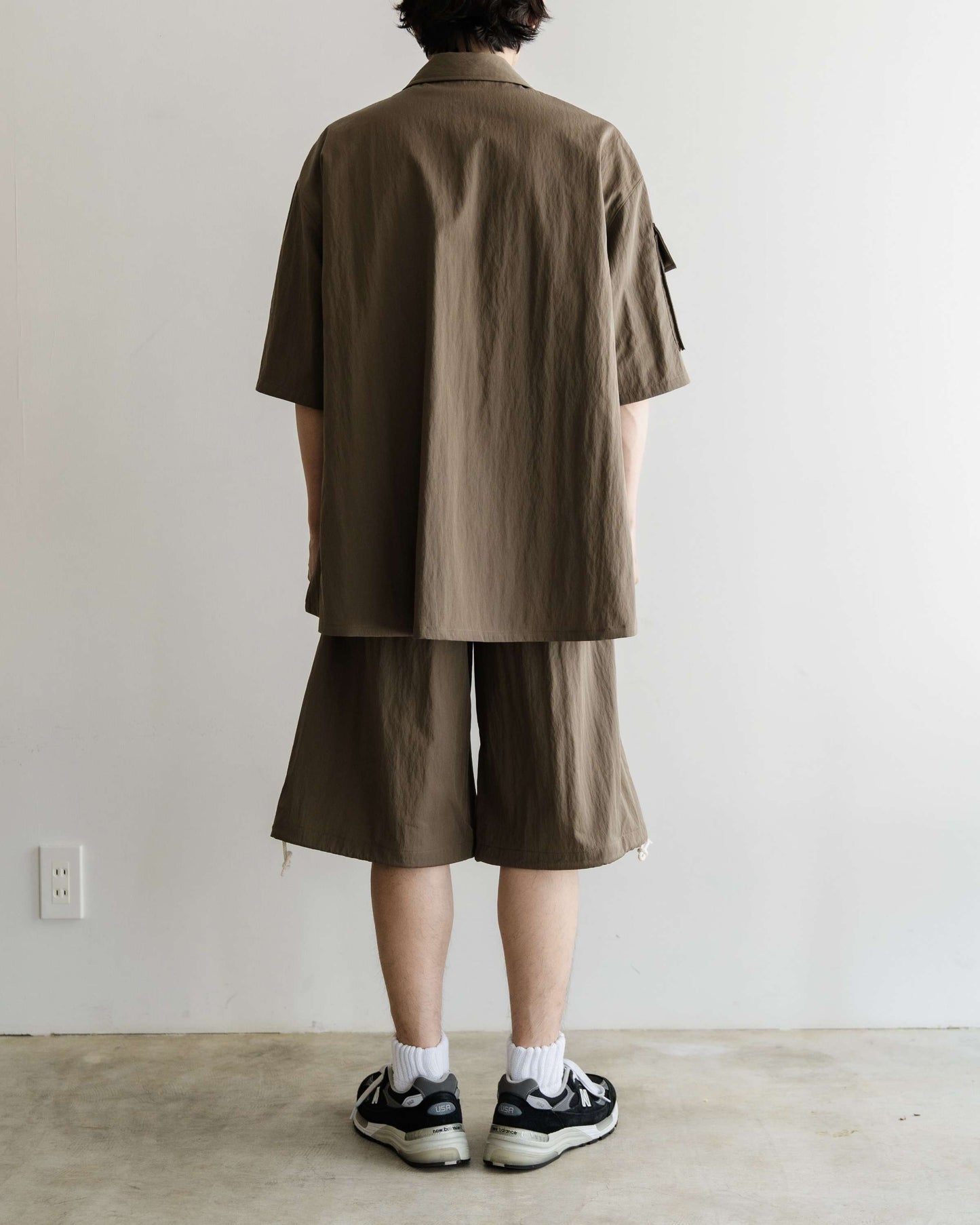 Multi Pocket Half Sleeve Shirts (Dark Beige)