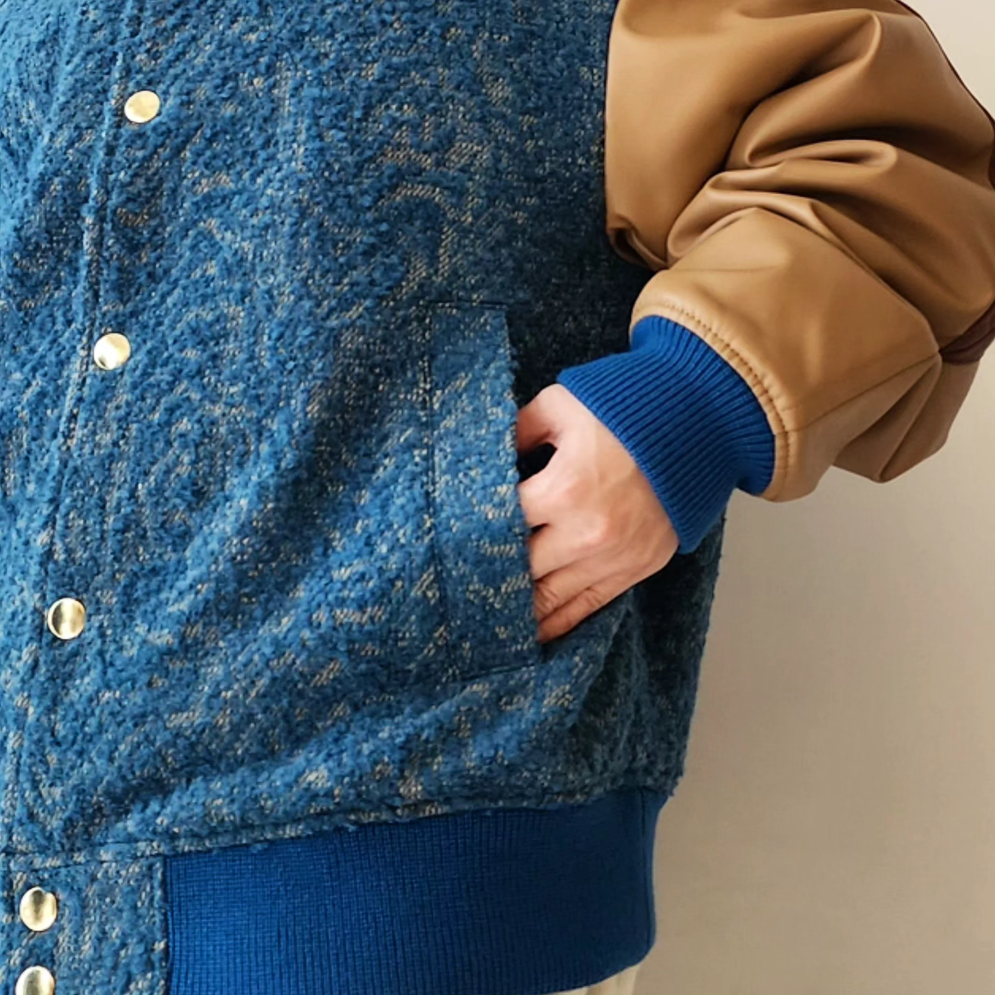 TAUPE / Tweed Jq Stadium Jacket