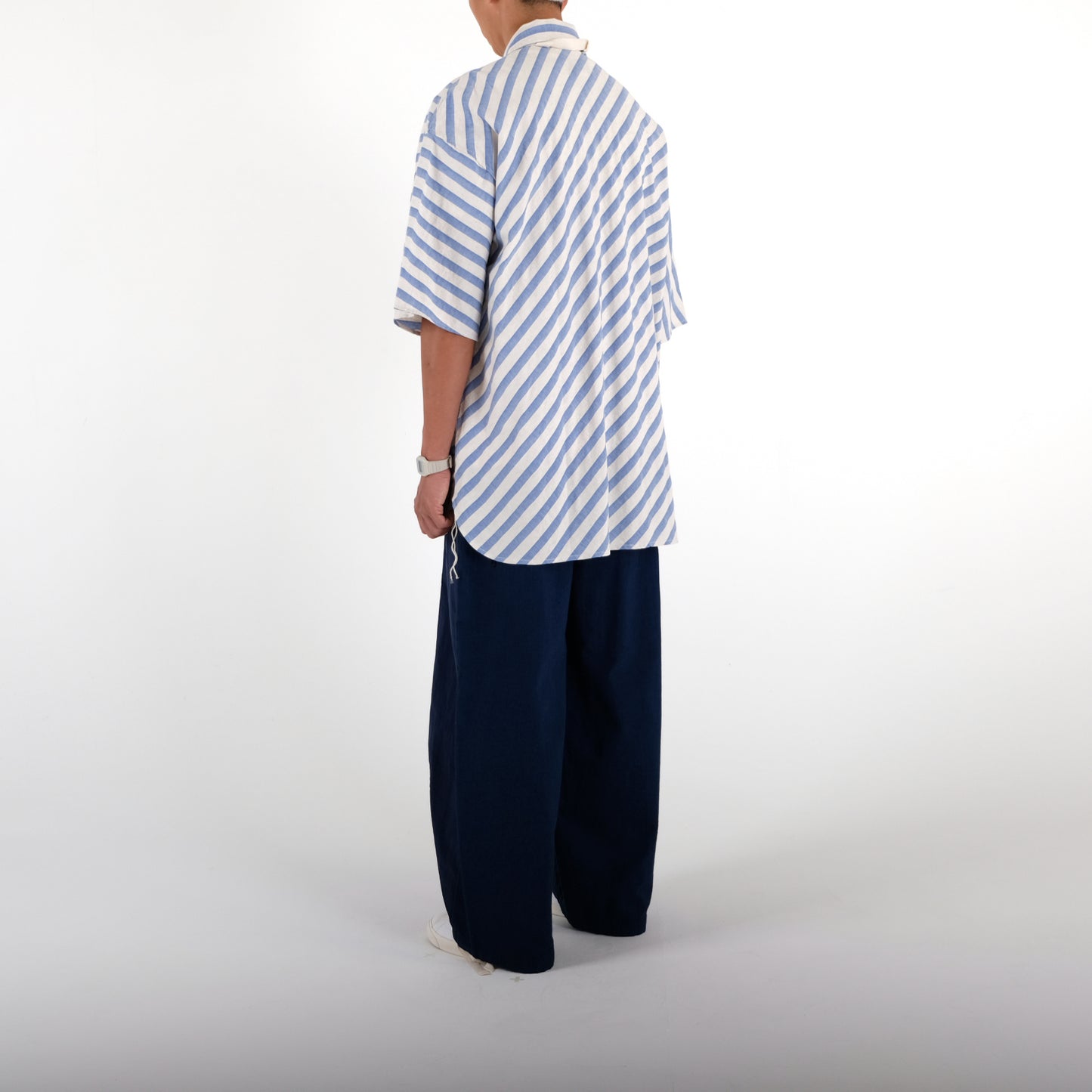 Blue Stripes Bohemian Beach Shirt