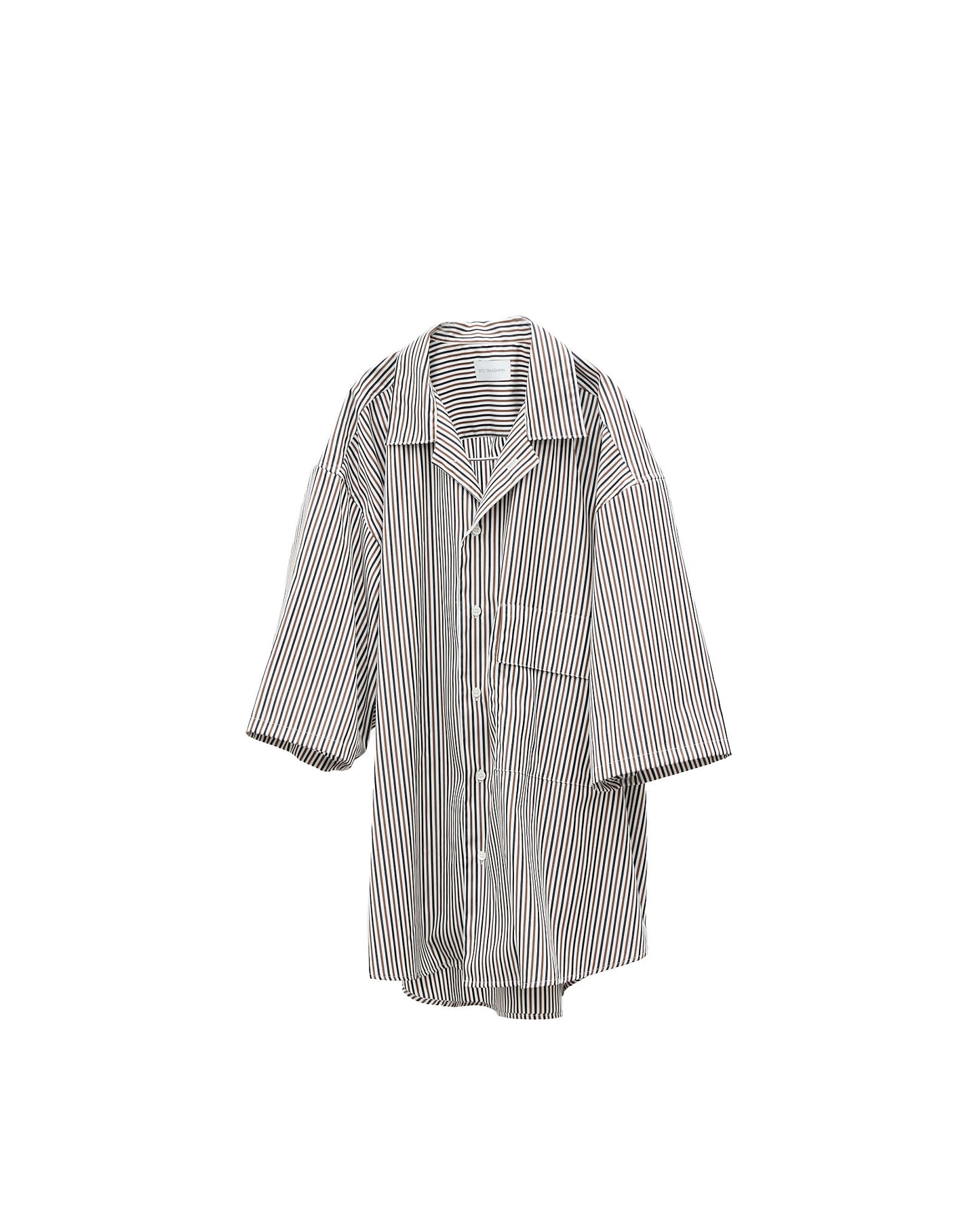 Oversized Stripe Cotton Collar Shirt (RyoTakashima x Tree And Branch)