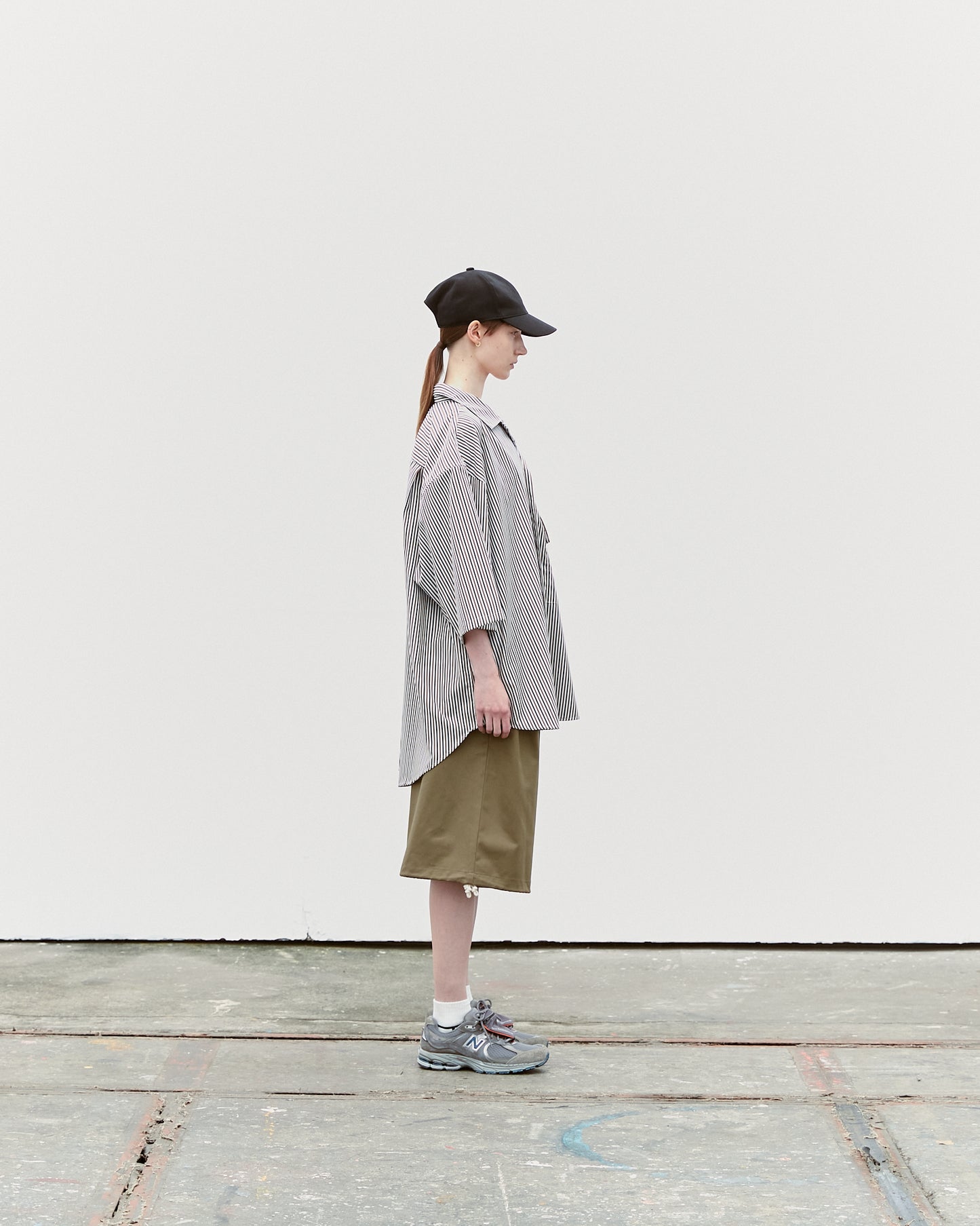 Oversized Stripe Cotton Collar Shirt (RyoTakashima x Tree And Branch)