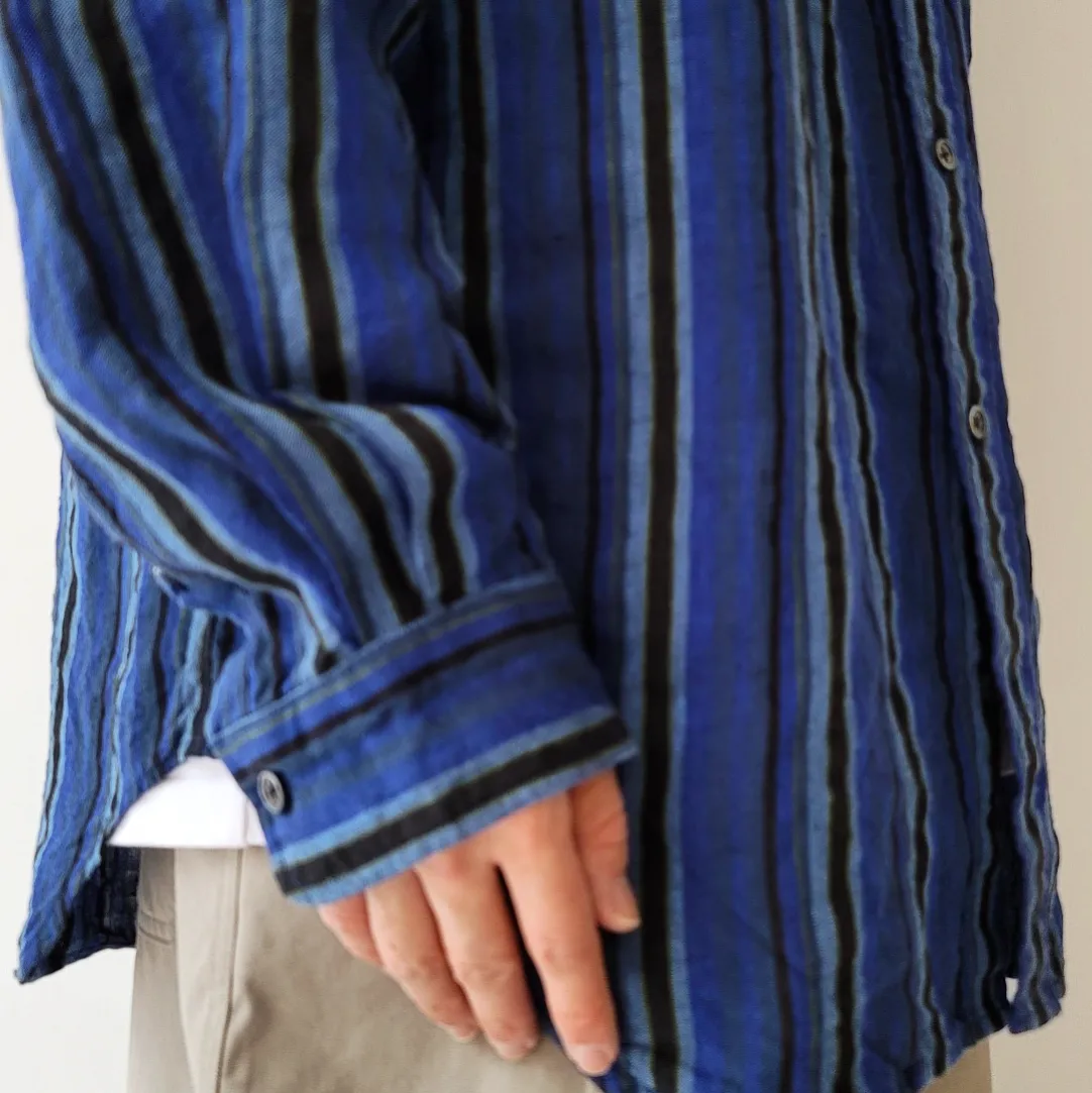 Baggy Fit Band Collar Shirt