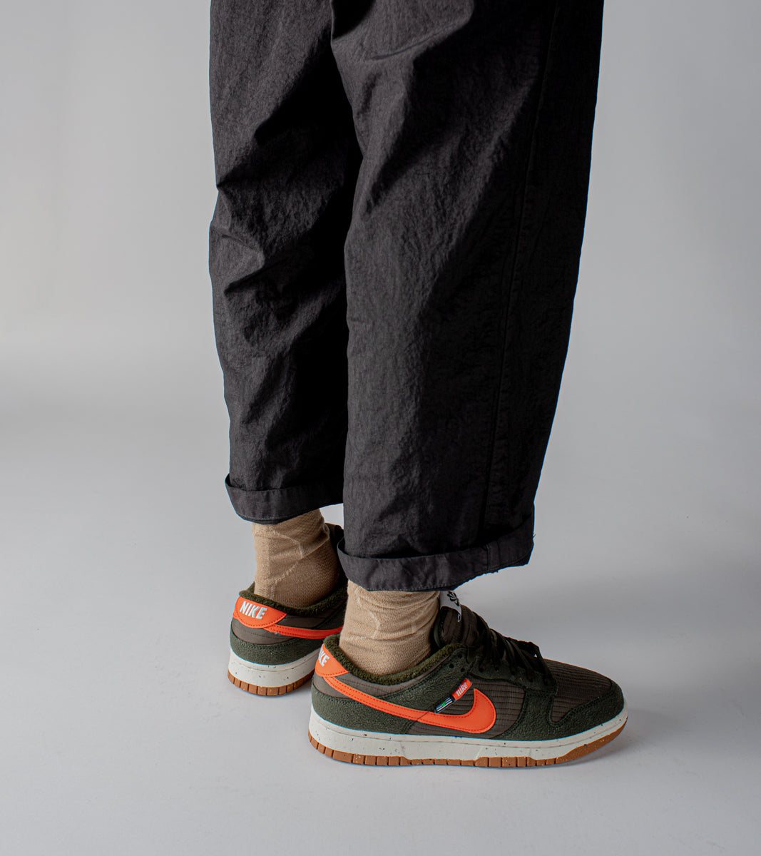 Quilted Brn - Digit No. casual cuff socks
