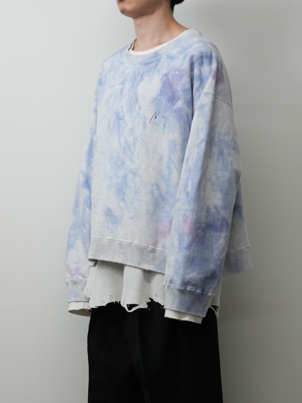 ANCELLM / Marbling Sweat Shirt