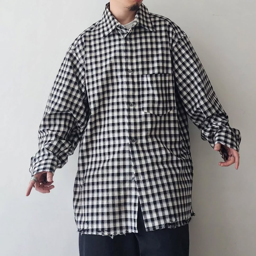 ANCELLM / C/R Check Over Shirt