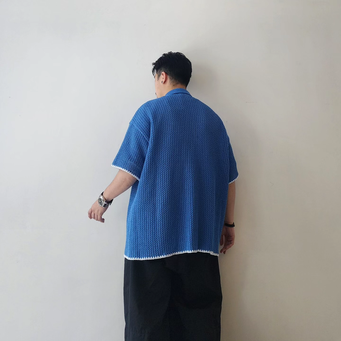 DISCOVERED / Shell Stitch Mesh Knit Shirts