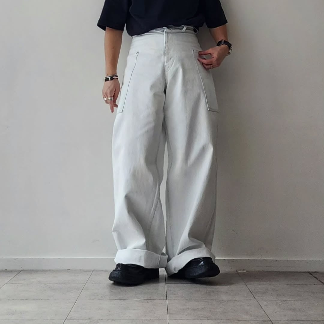 NOMAT / Side Pocket Pants (Paint x Extreme Bleach)