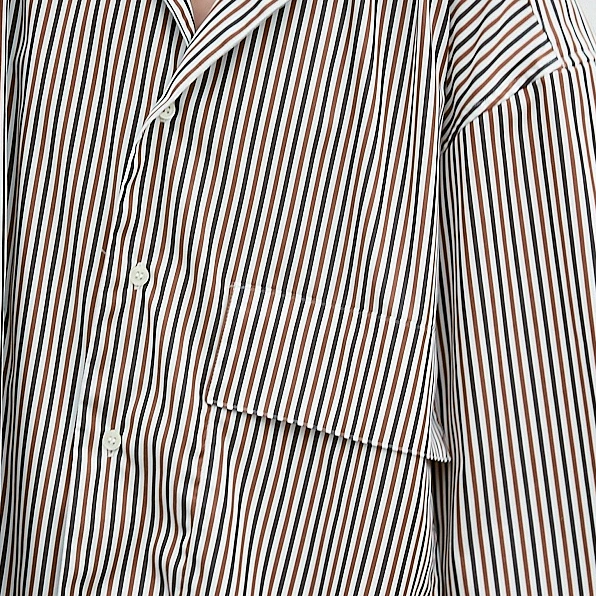 Oversized Stripe Cotton Collar Shirt (RyoTakashima x Tree And Branch)