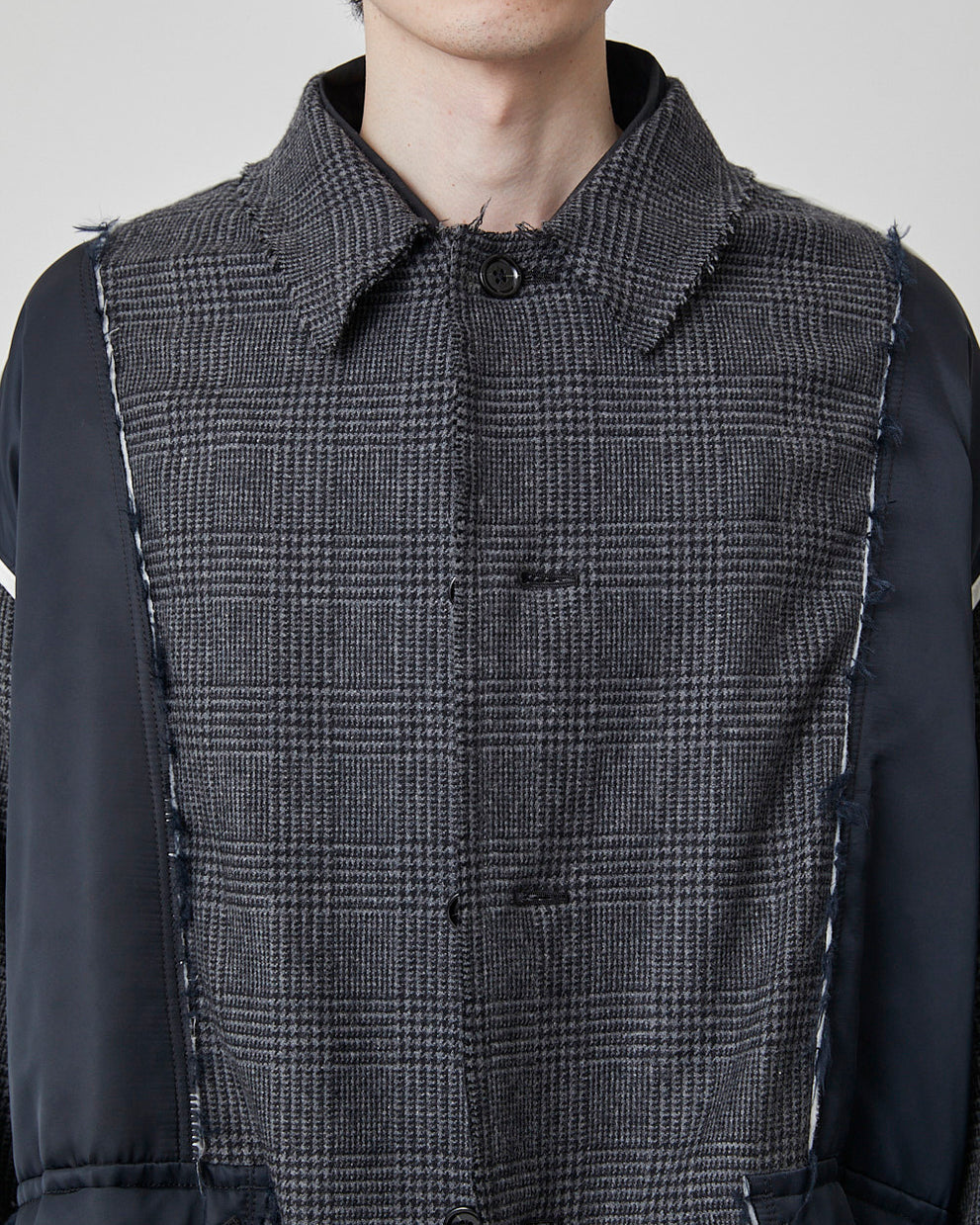 DISCOVERED / Inside Out Check Nylon Coat