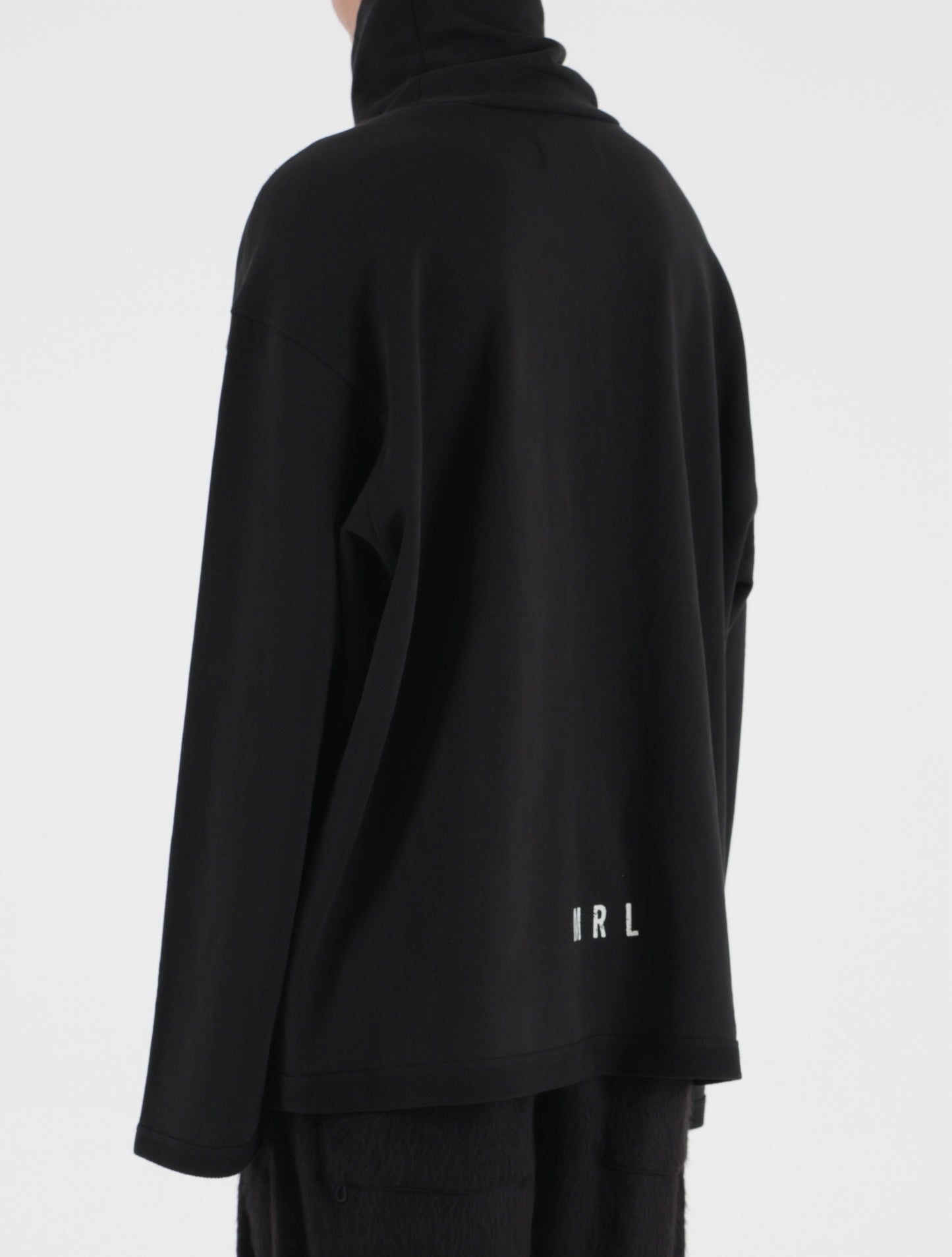 Black Kayan Oversize Turtleneck Sweat Shirt