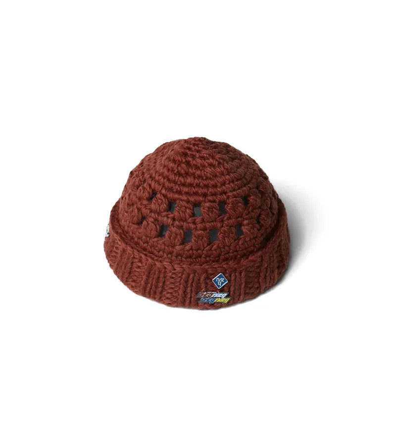 NOZZLEQUIZ / Crochet Beanie (3Pins) - Brown
