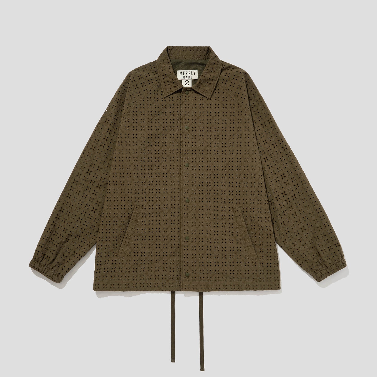 MERELY MADE / Olive Khaki Merely Premium Flower Lace Coach Jacket