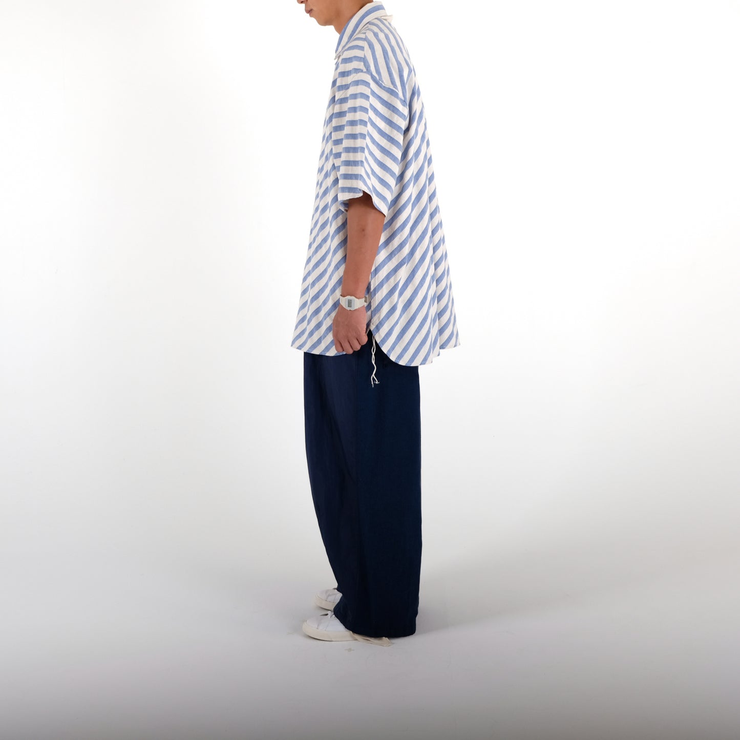Blue Stripes Bohemian Beach Shirt