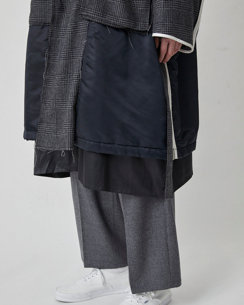 DISCOVERED / Inside Out Check Nylon Coat