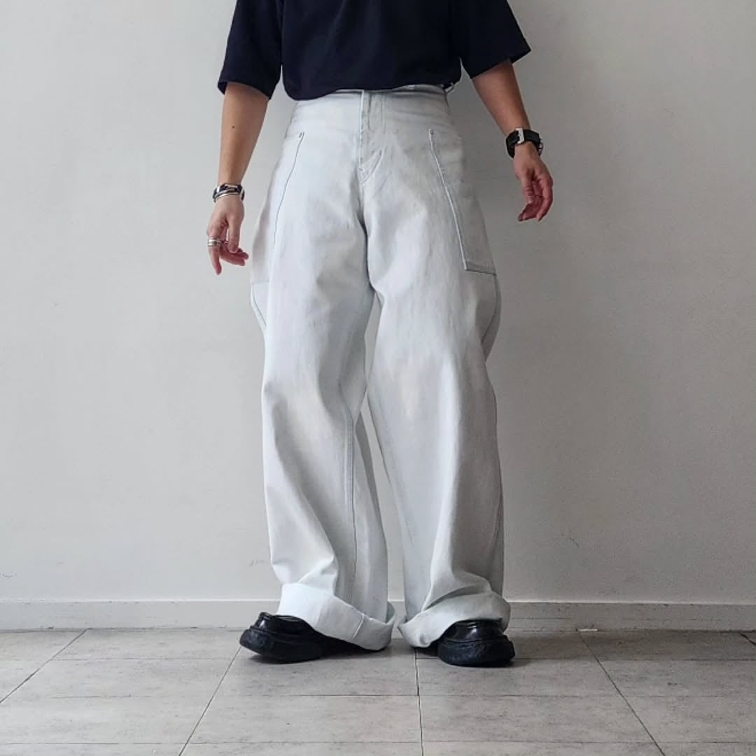 NOMAT / Side Pocket Pants (Paint x Extreme Bleach)