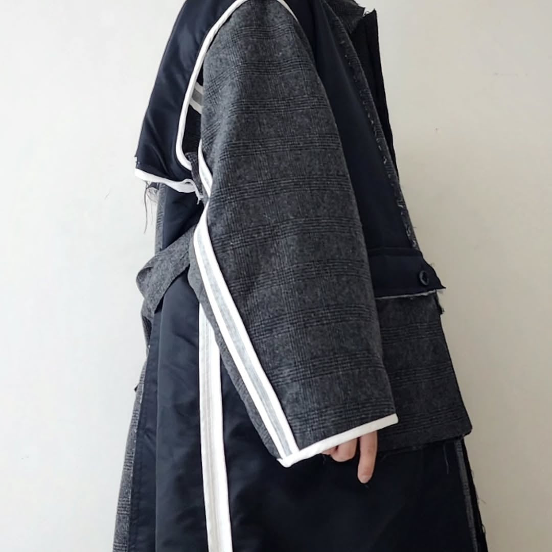 DISCOVERED / Inside Out Check Nylon Coat