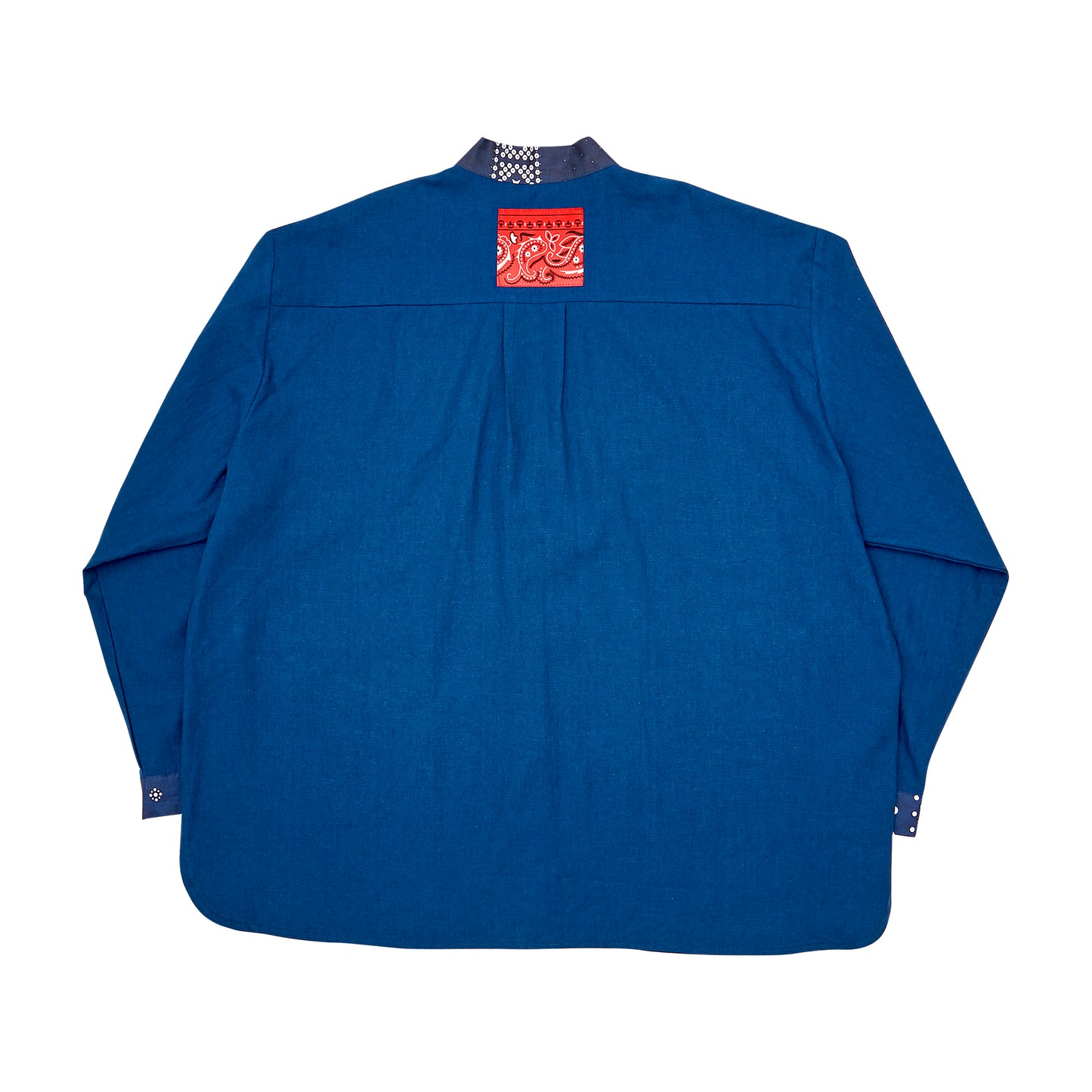 Linen No Collar Shirt