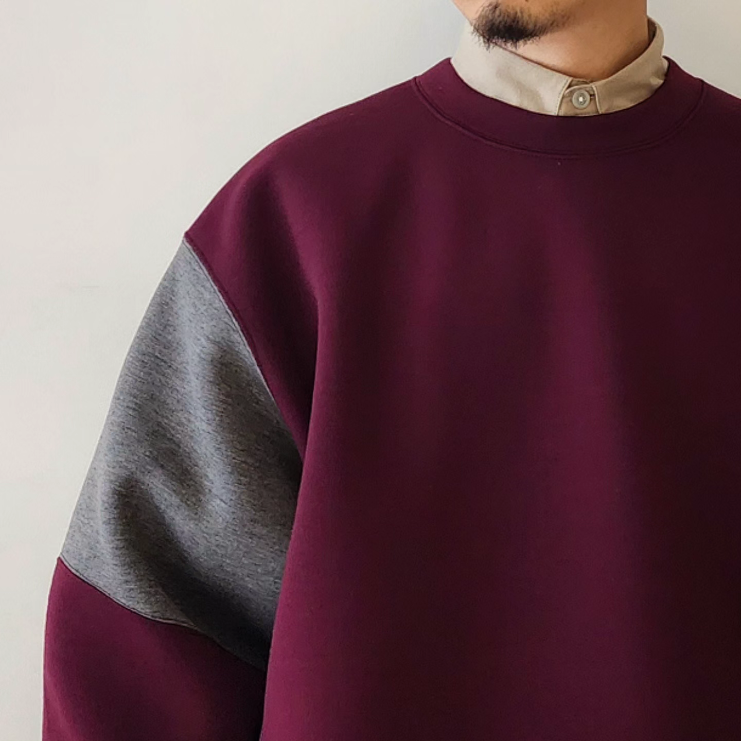 TAUPE / Flower Head Sweat Shirt