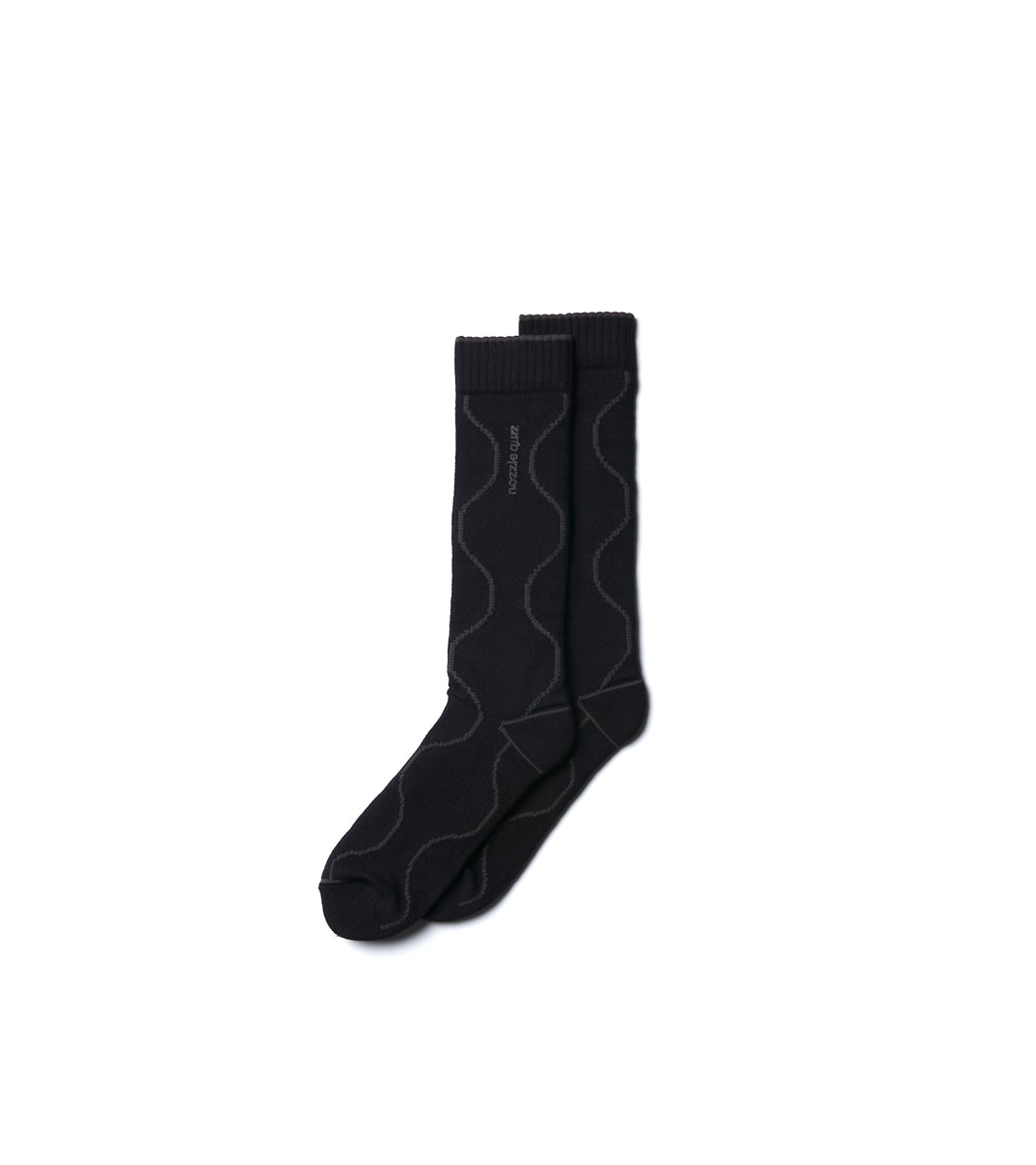 Quilted Blk - Digit No. casual cuff socks