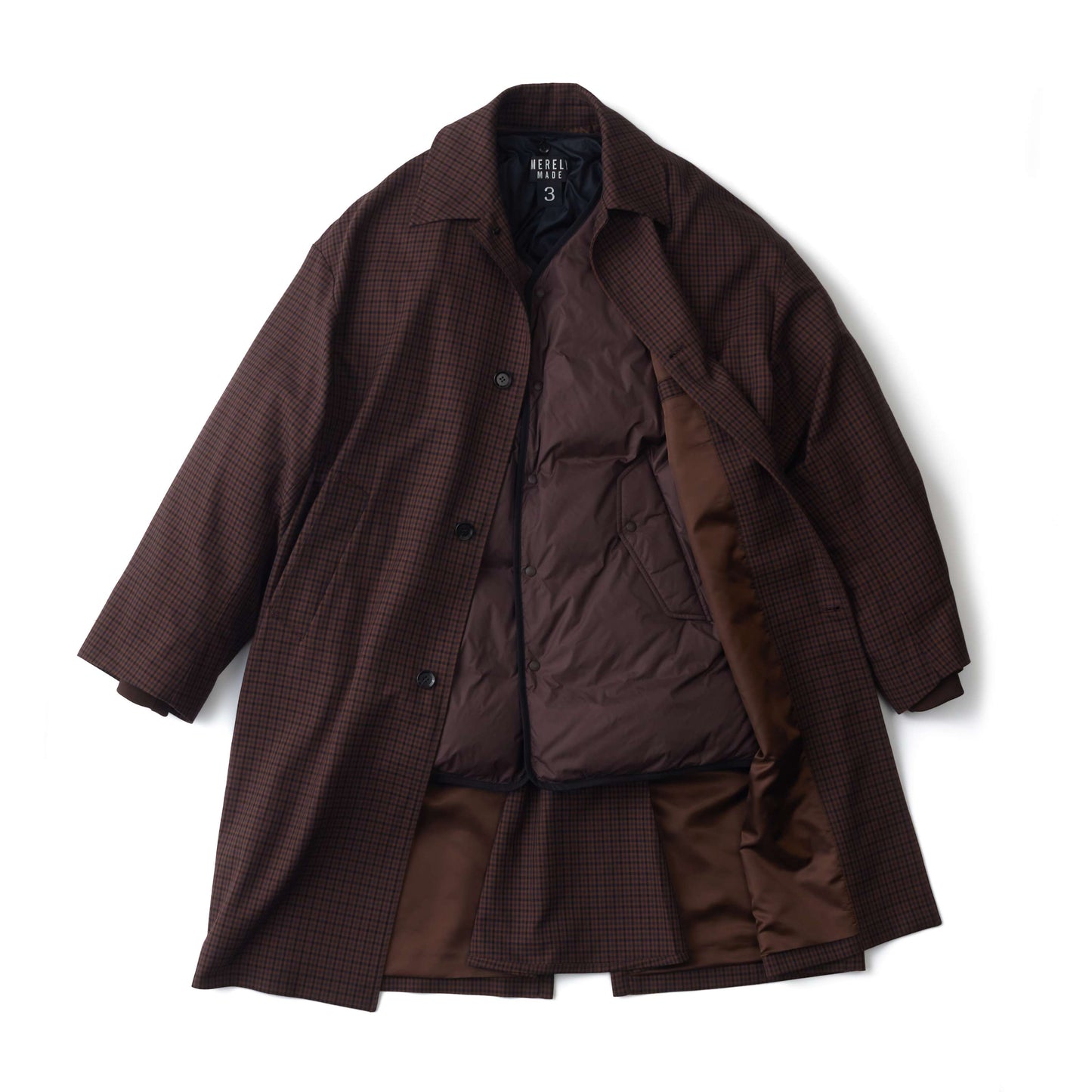 Chocolate Check Merely Premium Dual Mode Coat