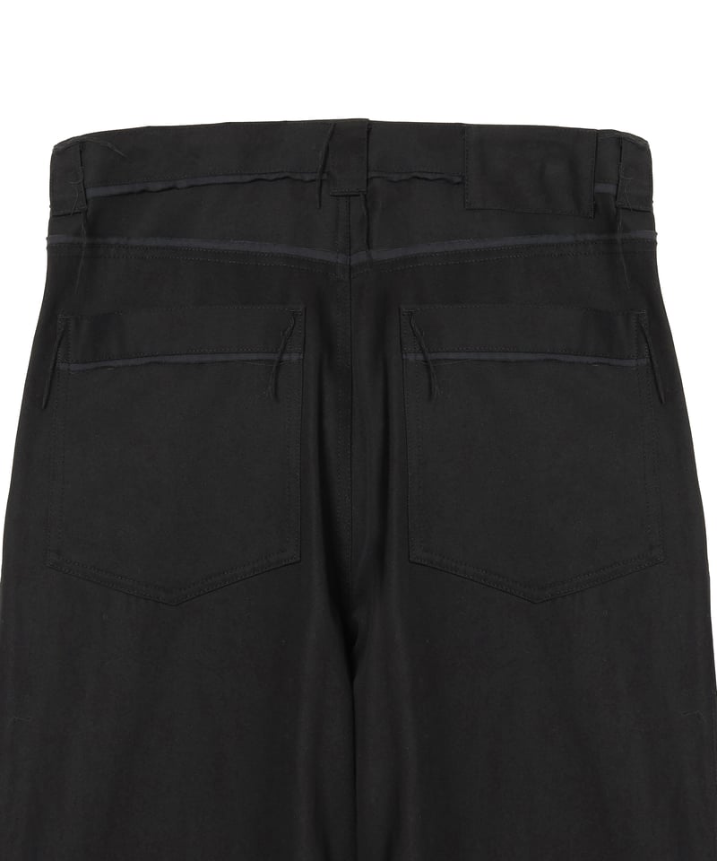 ARE NOT IS / Cut-off Piping Layered Tack Twill Pants