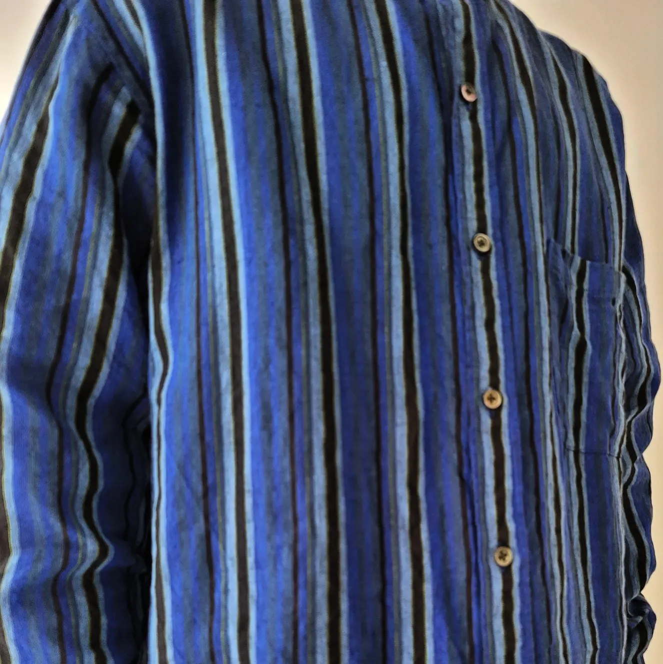 Baggy Fit Band Collar Shirt