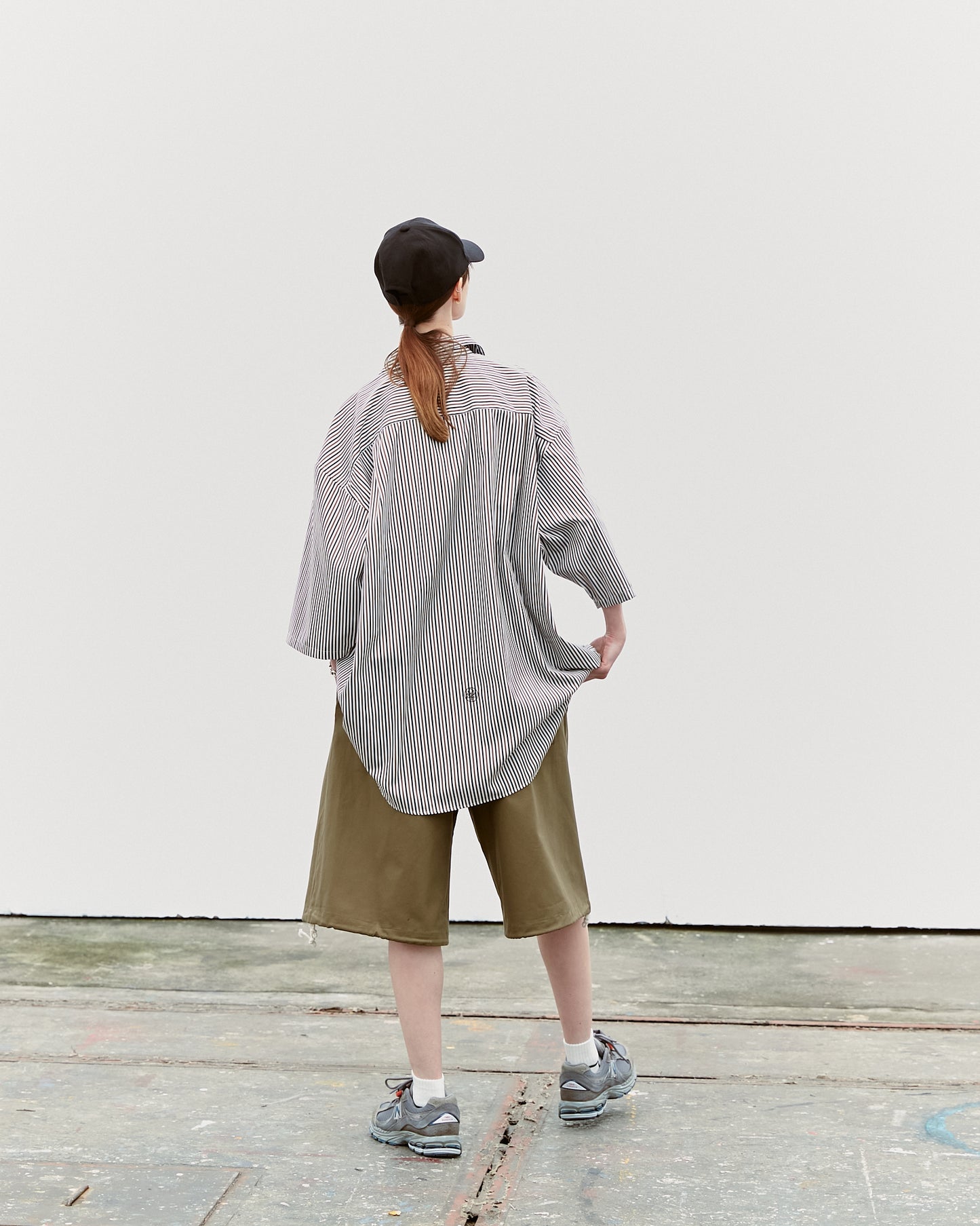 Oversized Stripe Cotton Collar Shirt (RyoTakashima x Tree And Branch)