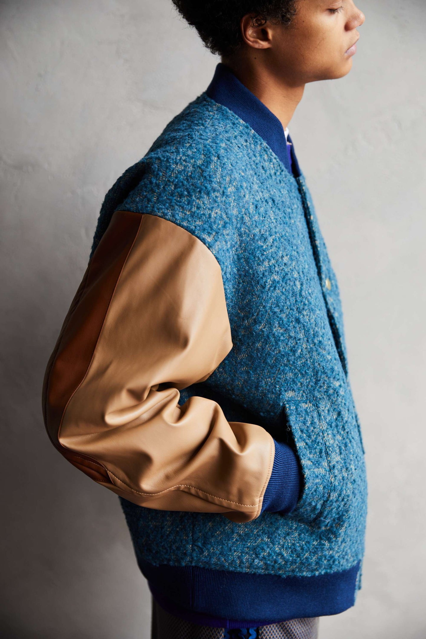TAUPE / Tweed Jq Stadium Jacket