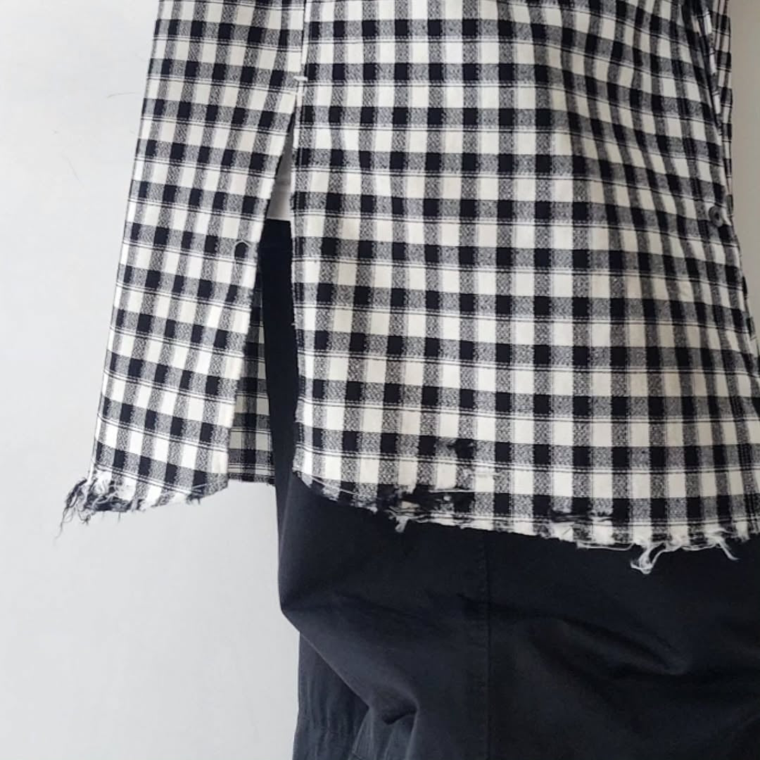 ANCELLM / C/R Check Over Shirt
