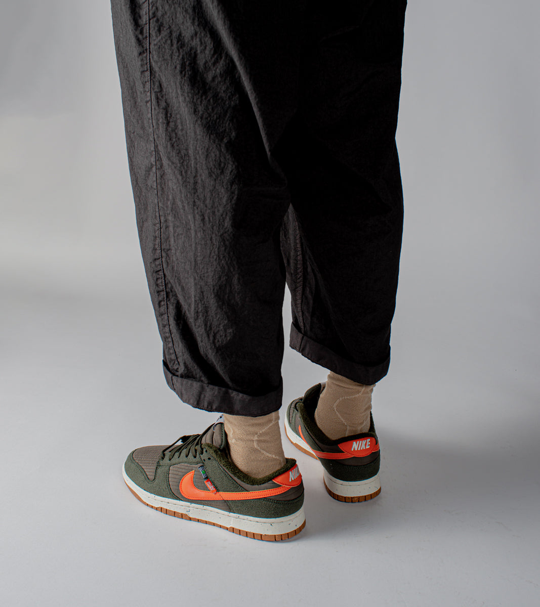 Quilted Brn - Digit No. casual cuff socks