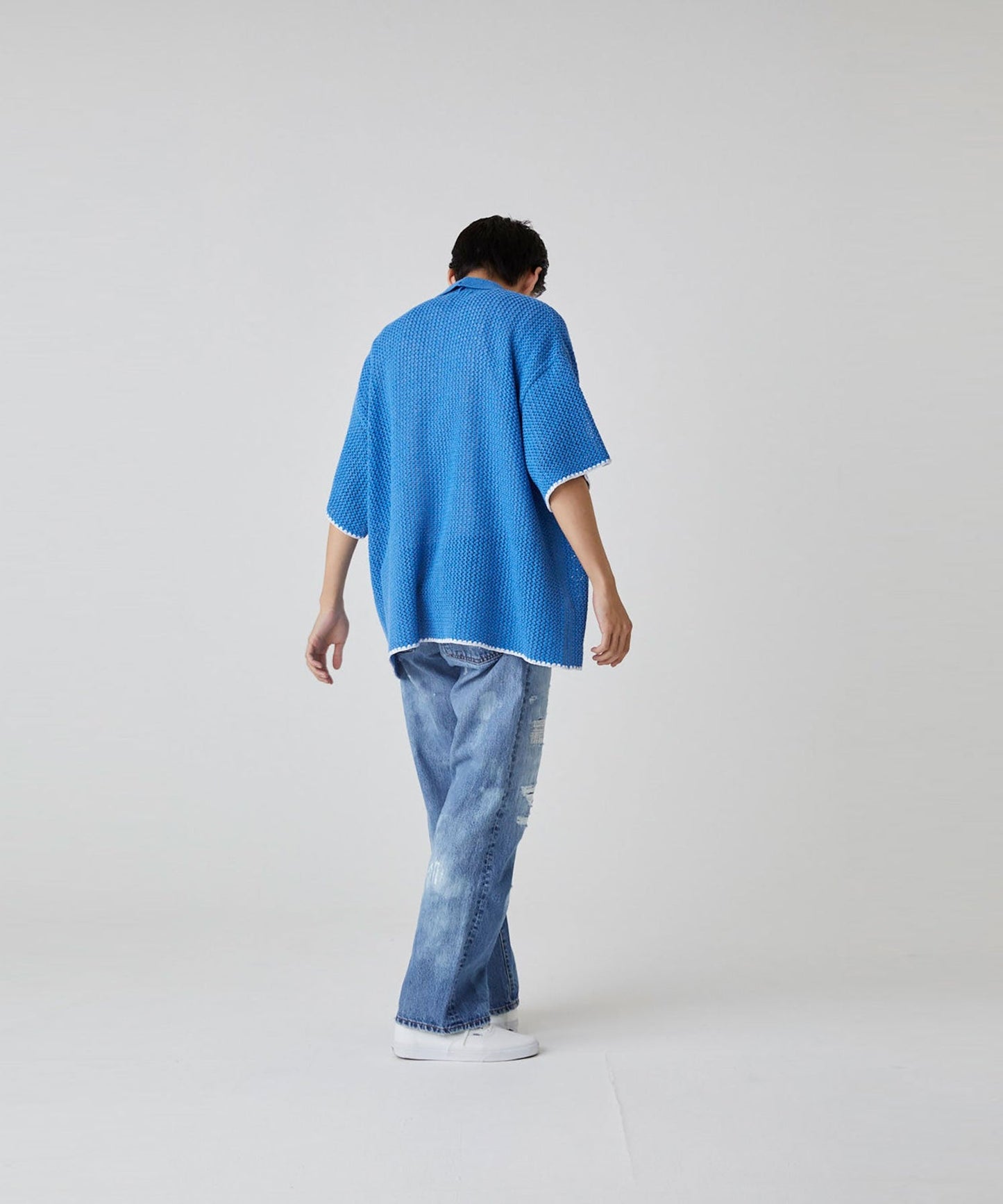 DISCOVERED / Shell Stitch Mesh Knit Shirts