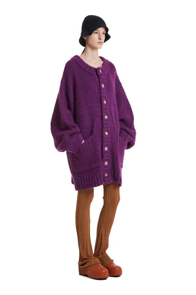 Ballooned Sleeves Cardigan Jacket