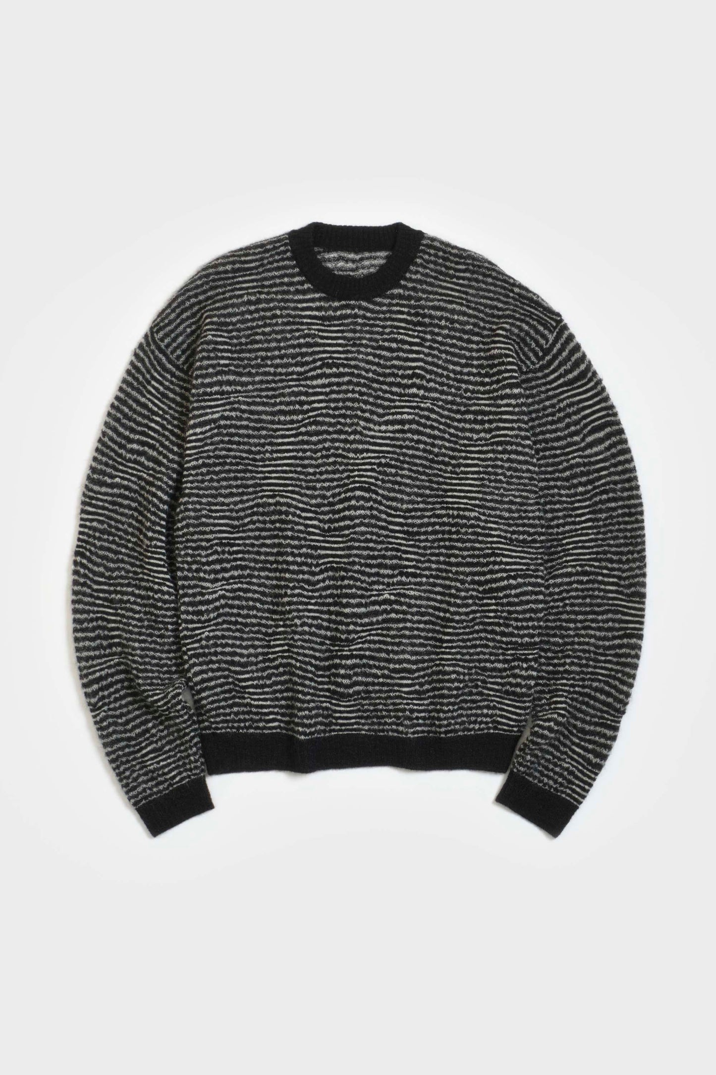 BLANC YM / Crazy Border Mohair Knit