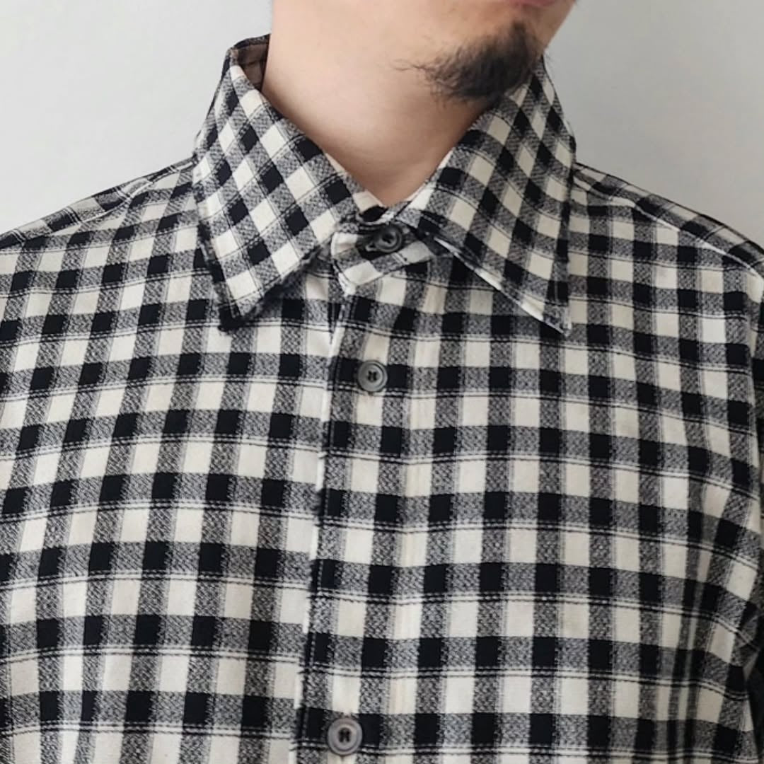 ANCELLM / C/R Check Over Shirt