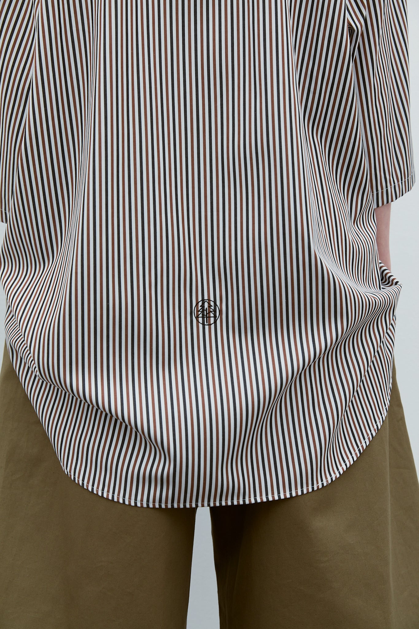 Oversized Stripe Cotton Collar Shirt (RyoTakashima x Tree And Branch)