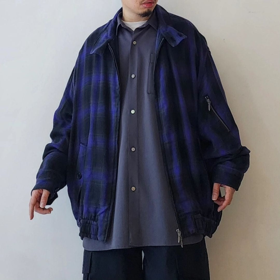 THE JEAN PIERRE / Glitter Plaid Harrington Jacket