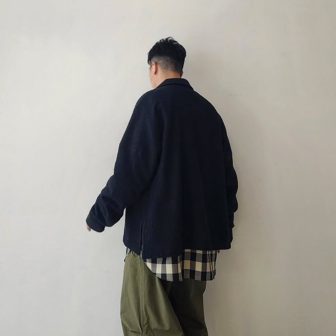 ANCELLM / Cut Stripe Shirt