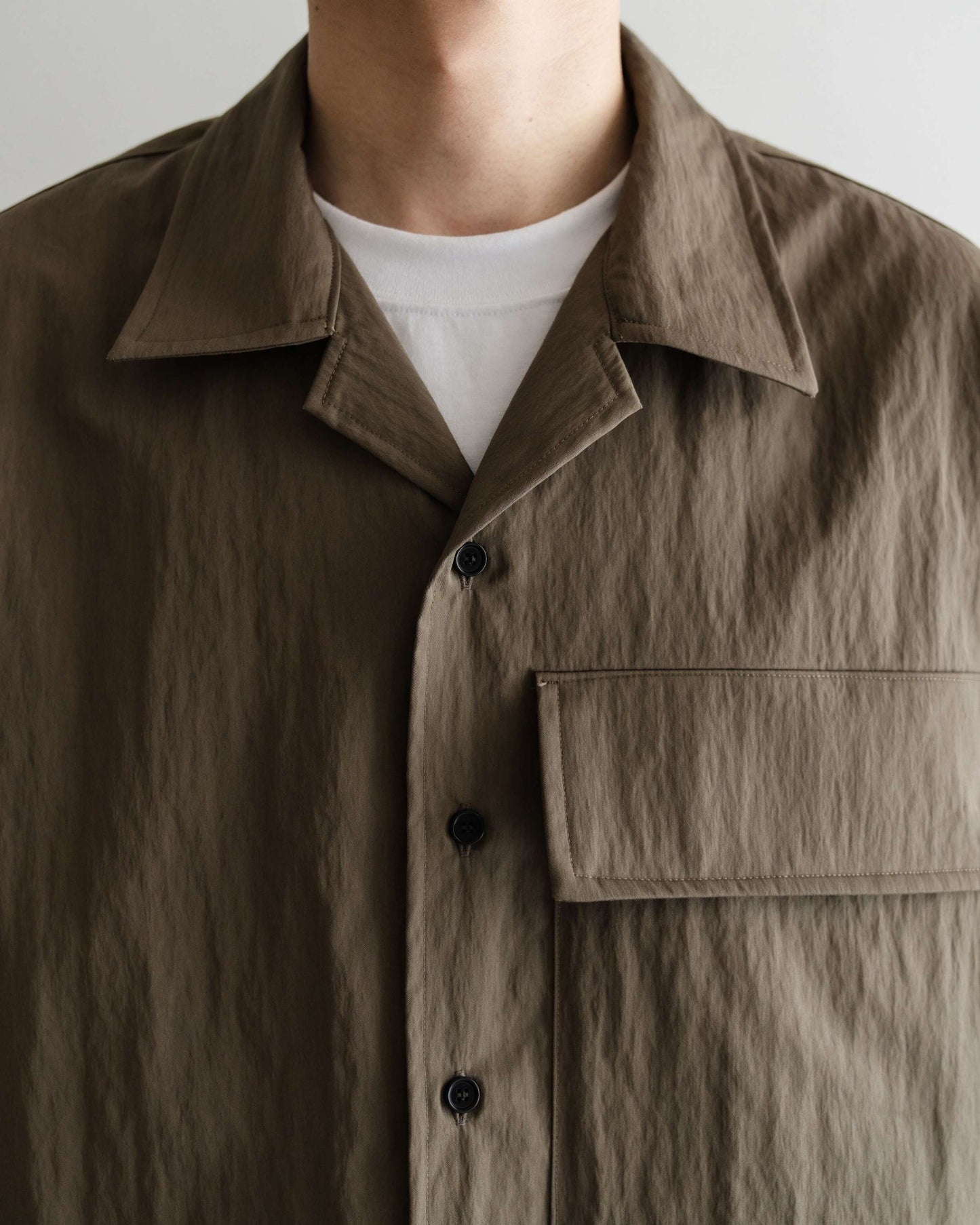 Multi Pocket Half Sleeve Shirts (Dark Beige)
