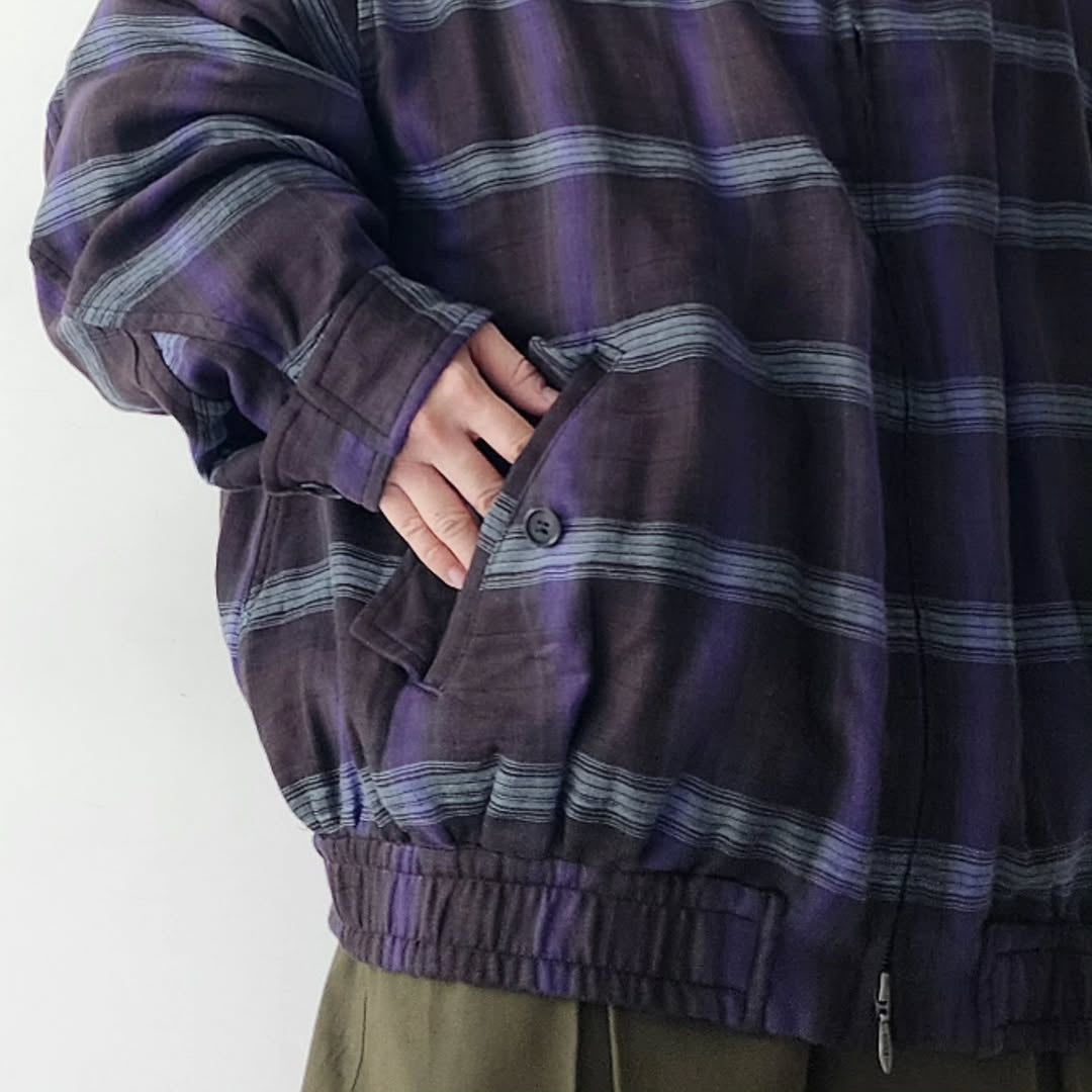 THE JEAN PIERRE / Glitter Plaid Harrington Jacket
